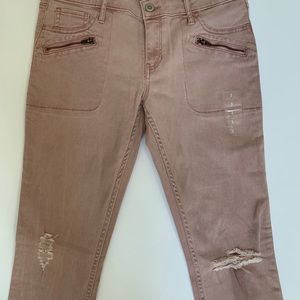Light Pink Zipper Hollister Pants